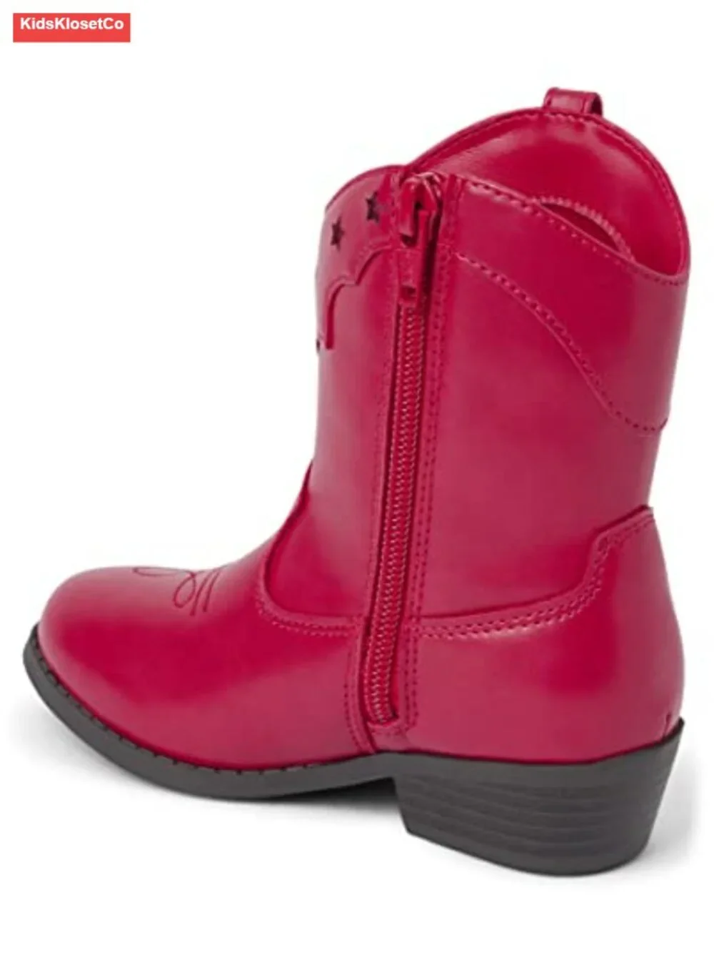 Toddler Cowgirl Boots Western Embroidered Stars Faux Leather Pull-On
